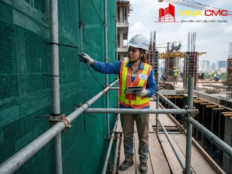 Quy Trình Lắp Đặt Lưới Bao Che An Toàn Chuẩn Kỹ Thuật HSE 9 Kỹ thuật căng buộc và điều kiện môi trường ảnh hưởng trực tiếp đến thời gian bao lâu nên thay lưới bao che
